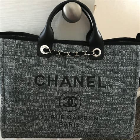 chanel devuille tote|chanel deauville tote large size.